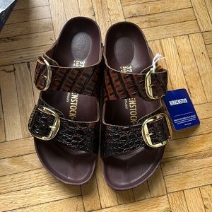 BIRKENSTOCK BIG BUCKLE ARIZONA GATOR BROWN 37